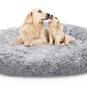 Chenge Lit Coussin Chien Apaisant XXL Panier Chat Rond Doux