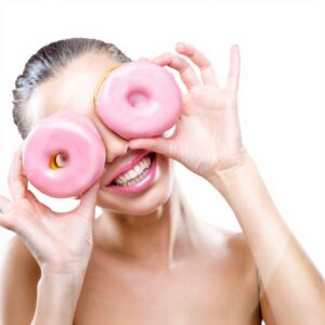 Pixxprint Tableau verre Donuts 40x40 cm décoration murale