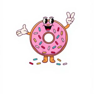 T-shirt donut enfants Doughnut Shirt design kawaii coton