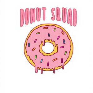 T-shirt Donut Squad beignets fantaisie coton confortable