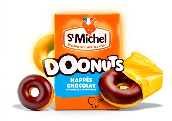 Donuts St Michel nappés chocolat texture moelleuse goûter